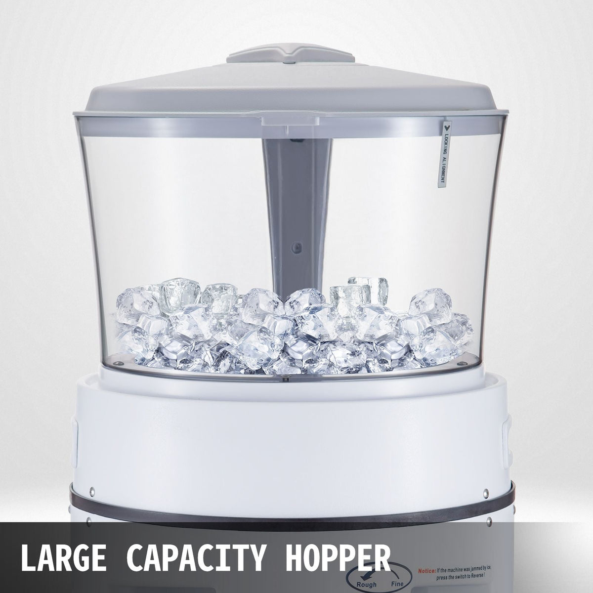 110V Commercial Ice Shaver Crusher 1100LBS/H with 17.6 LBS Hopper, 350W Tabletop Electric Snow Cone Maker 320 RPM Rotate Speed Perfect For Parties Events Snack Bar