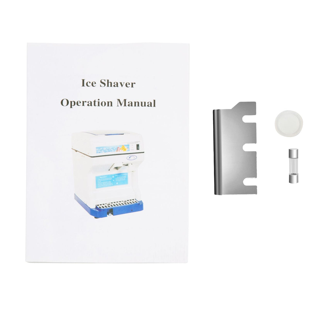 110V Electric Shaved Ice Machine 250W Snow Cone Maker Tabletop with Adjustable Ice Texture, Ice Shaving Machine 265LBs/hr for Home and Commerical Use
