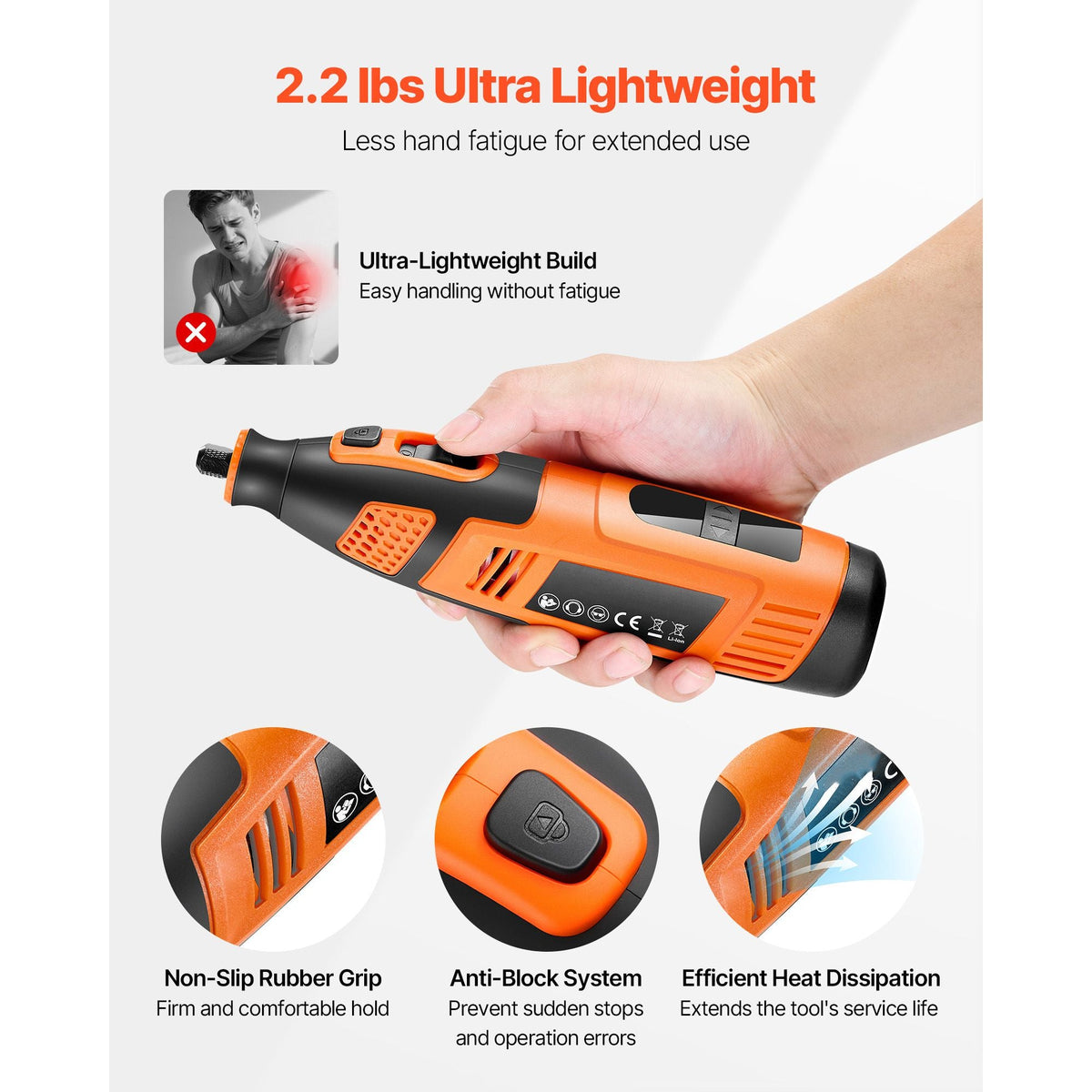 119-Piece Cordless Rotary Tool Kit, DC12V Portable Mini Power Rotary Tool, 28-Level Speed 5000-32000 RPM Multi-Purpose DIY Tools for Engraving, Sanding, Polishing, Carving, Cutting, DIY Crafts