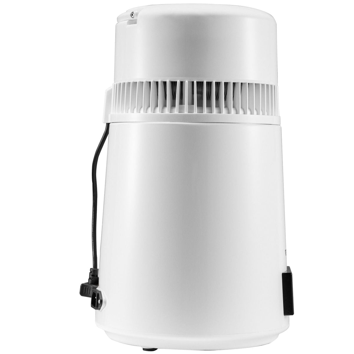 1.1Gal Water Distiller, 0.3Gal/H, 750W Distilled Water Maker Machine 0-99H Timing Set Temp Display, 304 Stainless Steel Countertop Distiller Plastic Carafe Cleaning Powder 3 Carbon Packs, White