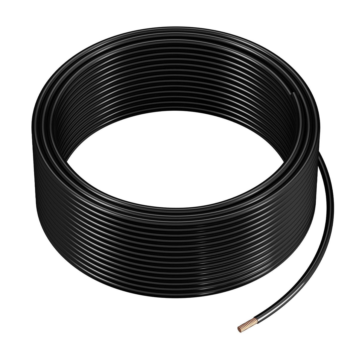 12 AWG THHN Wire, 19-Stranded, 100% OFC Copper Electrical Building Wire with Nylon Jacket, Rated for Up to 600 Volts, for Indoor Outdoor Use, Commercial, Industrial, Residential, Black (100 ft)