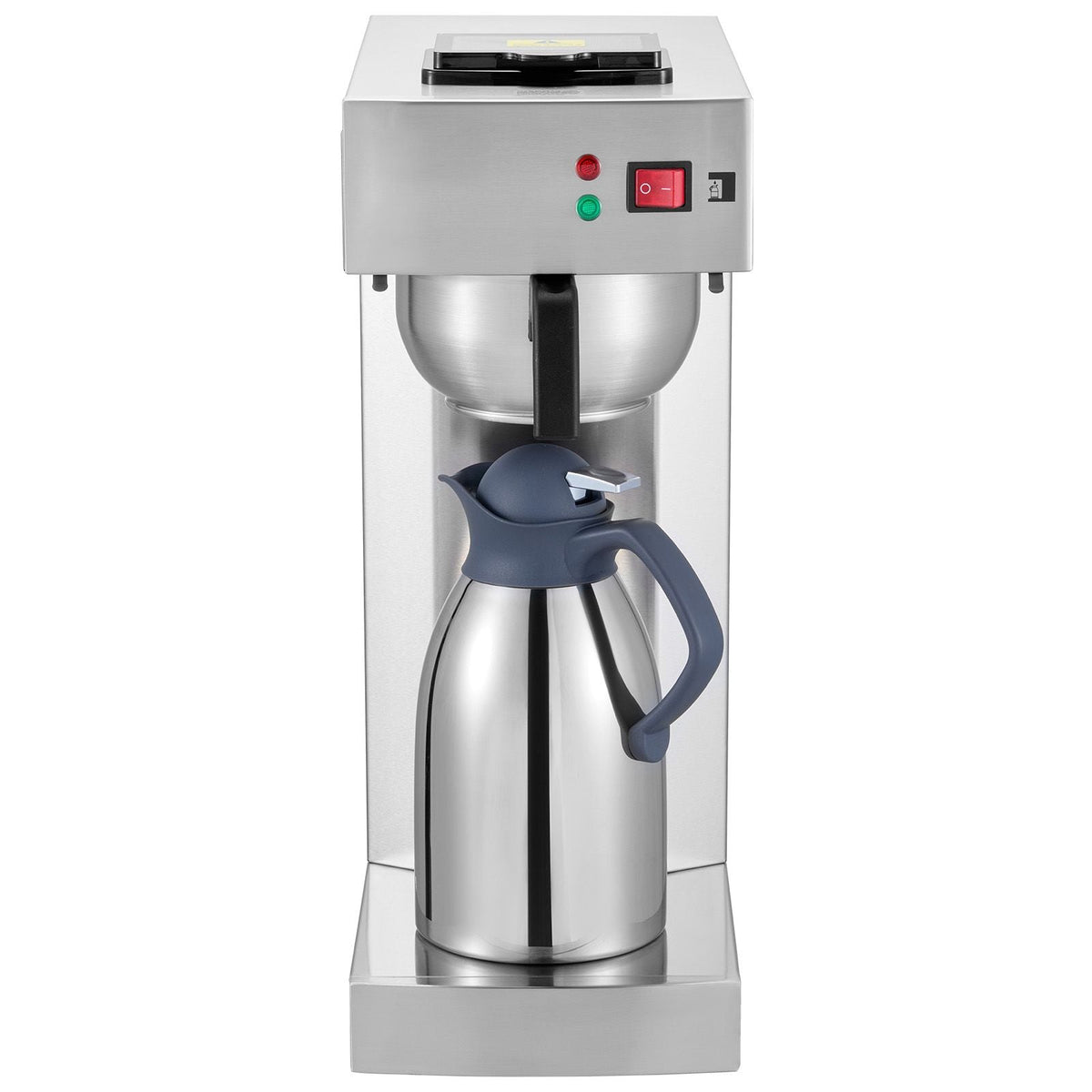 12 Cups Commercial Drip Coffee Maker, Coffee Maker Machine with Thermal Carafe to Keep Warm or Cold, Stainless Steel Pour Over Coffee Brewer for Restaurant, Office, Cafe