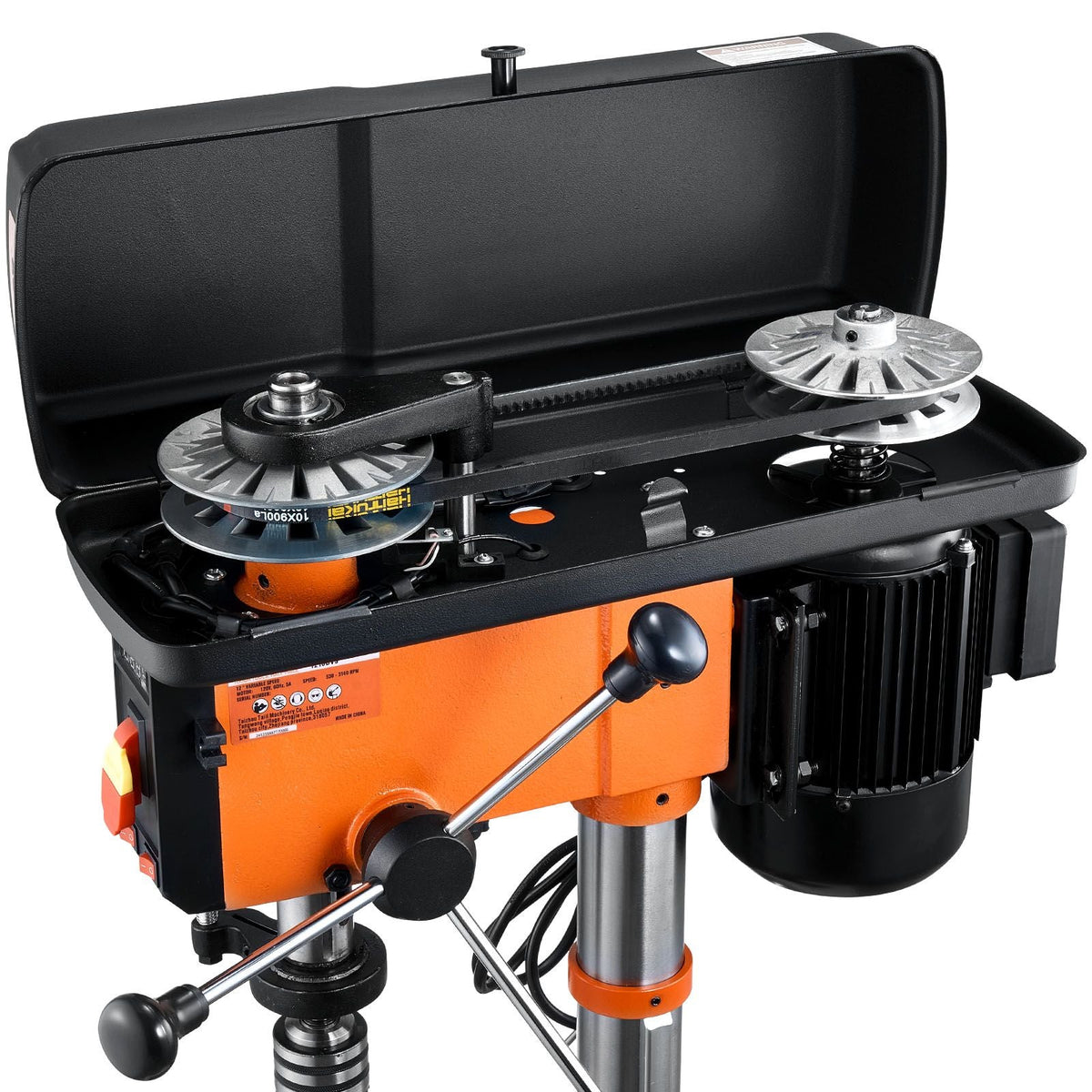 12 in Benchtop Drill Press, 5 Amp 120V, Variable Speed Cast Iron Bench Drill Press, 12 in Swing Distance 0-45° Tiltling Worktable with Laser Work Light, Tabletop Drilling Machine for Wood Metal