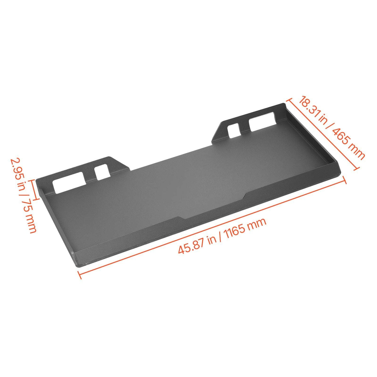 1/2 in Skid Steer Mount Plate, Universal Quick Attach Mount Plate, Easy to Bolt, 9000lbs Load Capacity, Heavy Duty Steel Loader Plates Compatible with Kubota Bobcat Skid Steers & Tractors