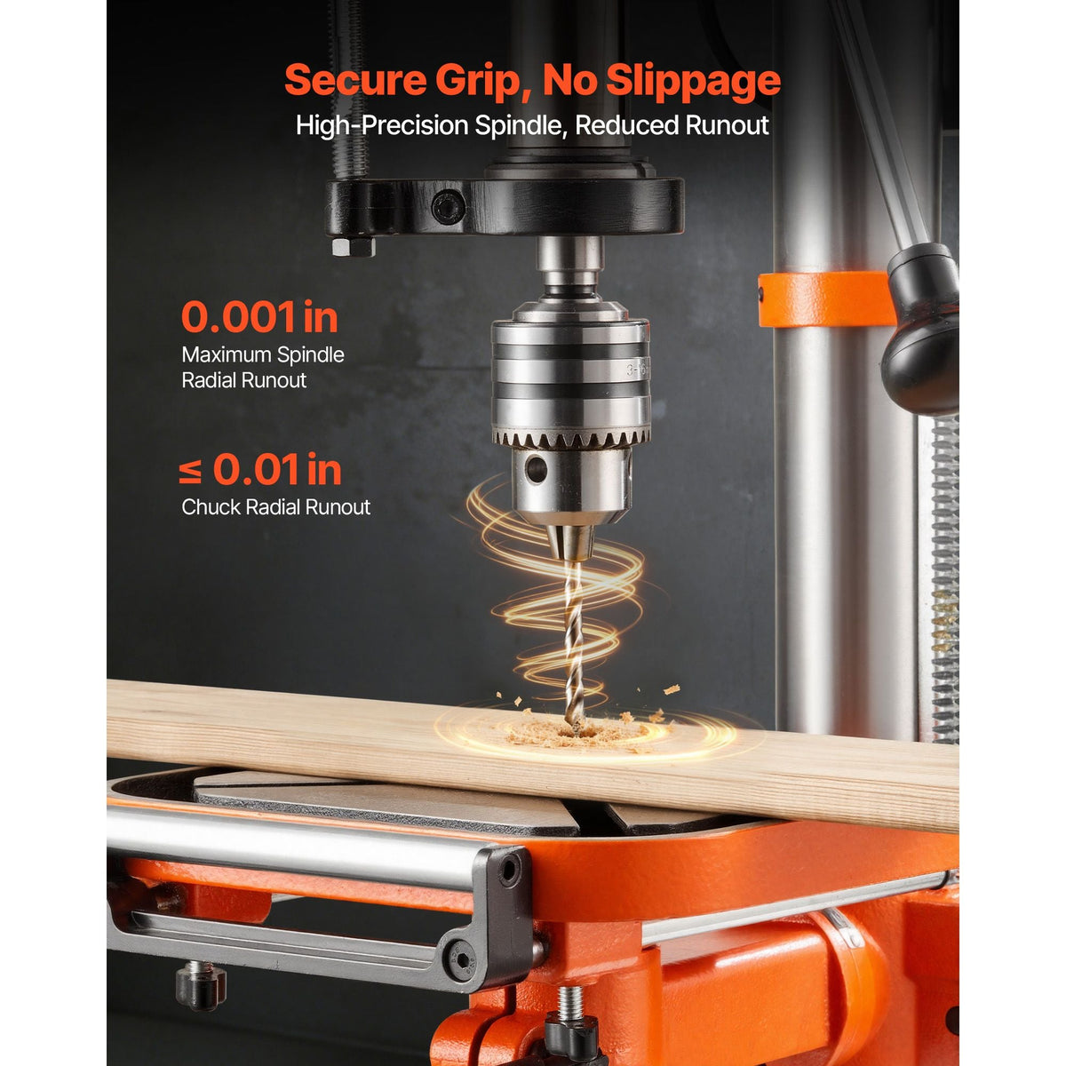 12-Inch Benchtop Drill Press, 6.2 Amp, 1 HP Bench Drill Press, 530 to 3140 RPM Variable Speed, 0-45° Tilting Worktable, with Laser and LED Work Light, Tabletop Drilling Machine, for Wood Metal