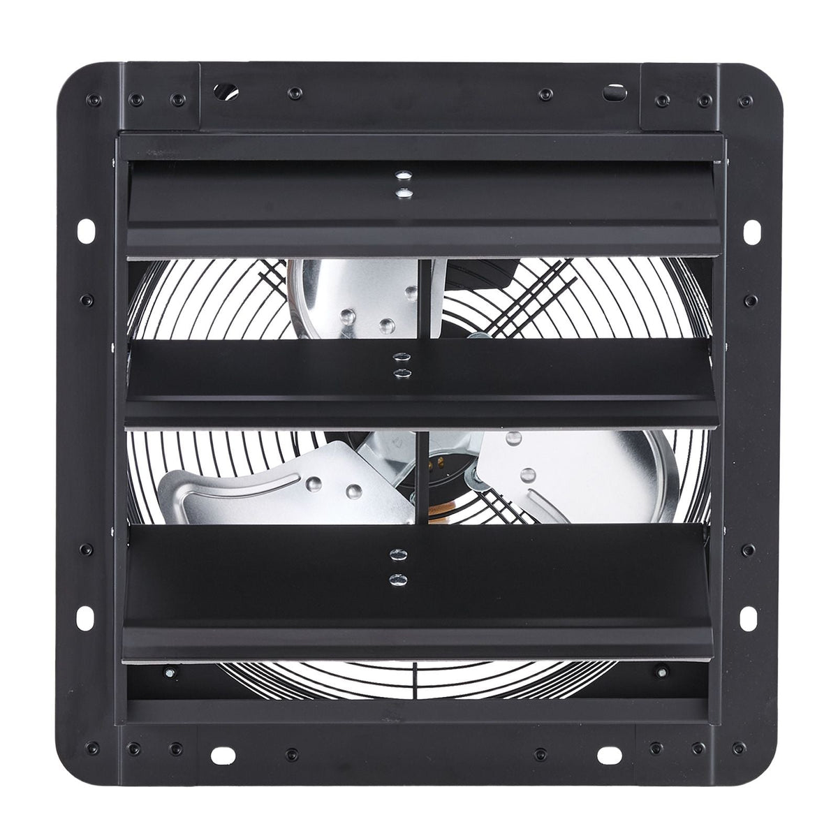 12 inch Shutter Exhaust Fan, Wall Mounted Attic Vent Fan with Variable Speed Controller, 1100 CFM, AC Motor, Heavy-duty Steel, Low Noise for Shed, Garage, Greenhouse Ventilation Cooling, Black