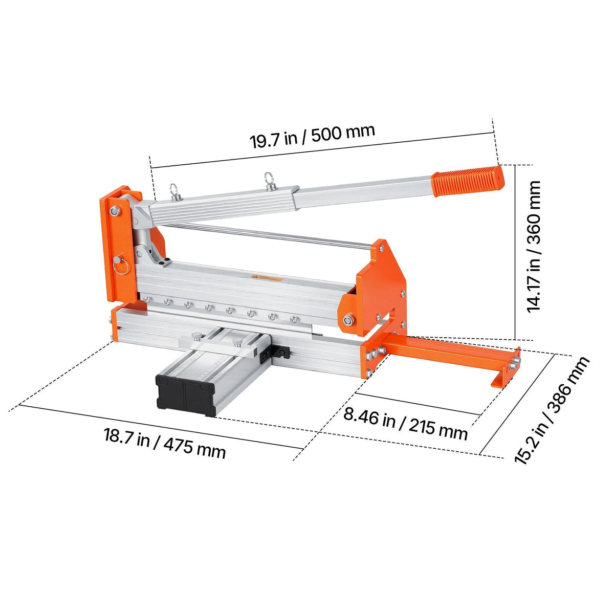 12 inch Vinyl Floor Cutter, 12mm Thick Laminate Flooring Cutter with Upgraded Labor-Saving Aluminum-Alloy Lever, Telescoping Support Plate, Cuts Certain Engineered Wood, LVT, VCT, SPC, LVP, WPC
