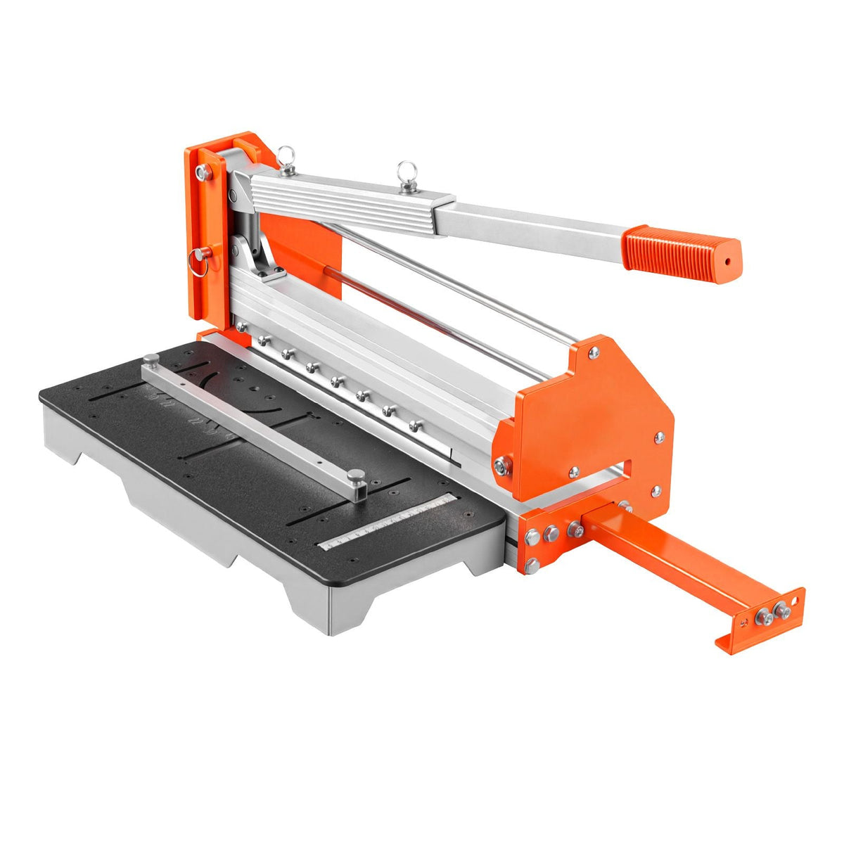 12 inch Vinyl Floor Cutter, 16mm Thick Laminate Flooring Cutter with Upgraded Labor-Saving Aluminum-Alloy Lever, Telescoping Support Plate, Cuts Engineered Wood, LVT, VCT, SPC, LVP, WPC