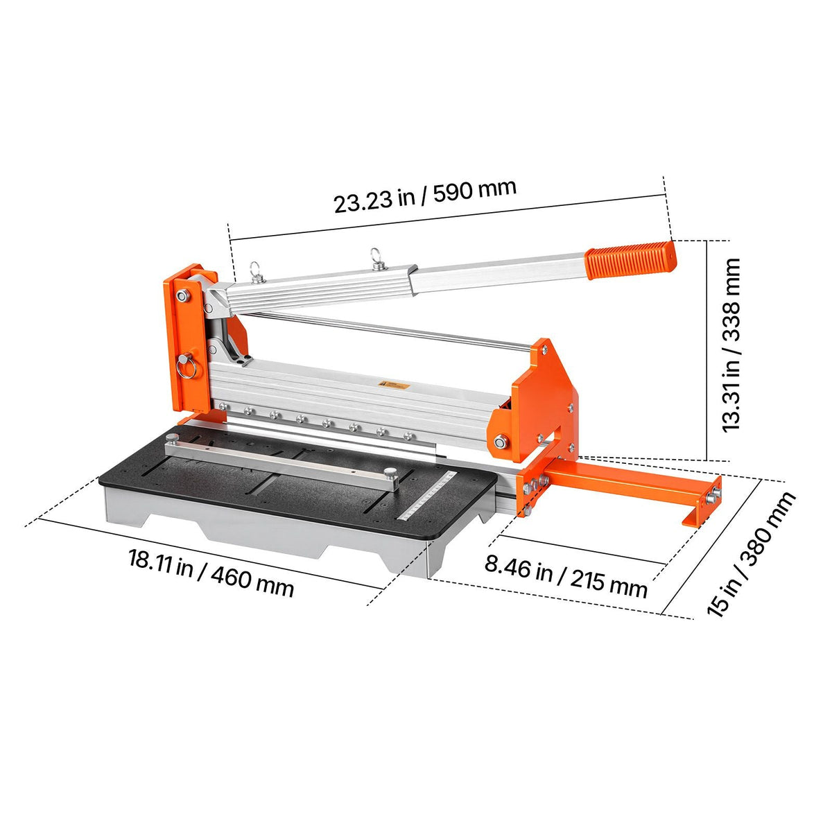 12 inch Vinyl Floor Cutter, 16mm Thick Laminate Flooring Cutter with Upgraded Labor-Saving Aluminum-Alloy Lever, Telescoping Support Plate, Cuts Engineered Wood, LVT, VCT, SPC, LVP, WPC