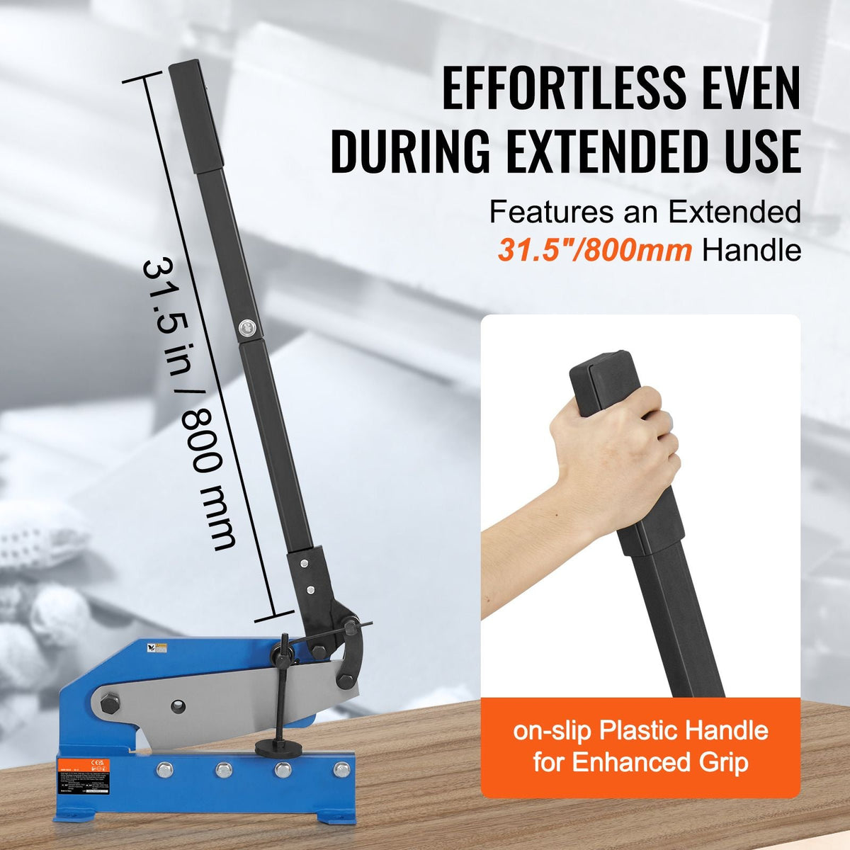 12" Manual Hand Plate Shear for Metal Sheet Processing, HS-12 Benchtop Cutter with Q235 Material, for Crafts Thick Steel Crafting, Heavy Duty Roll Press Machine for Builders, DIY Enthusiasts