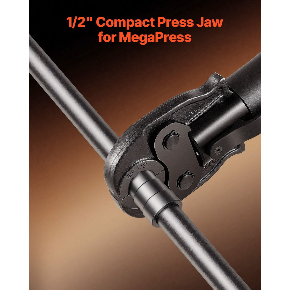 1/2" MegaPress Jaw for Compact Series Press Tools, 52 HRC Hardened Steel Pressing Jaw - Compatible with 24KN Press Tools for Carbon Steel Pipes Connections