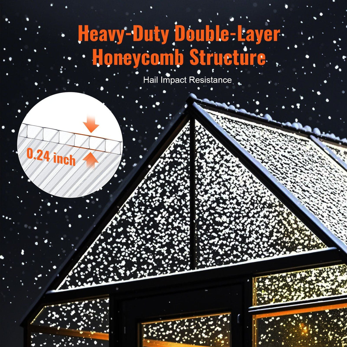 12 Pack Polycarbonate Greenhouse Panels, 2' X 4' X 0.24'' Roof Panels Sheets, Waterproof UV Protected Corrugated Plastic Roofing, Impact Resistance Clear Roofing Sheets for Greenhouse/Garden