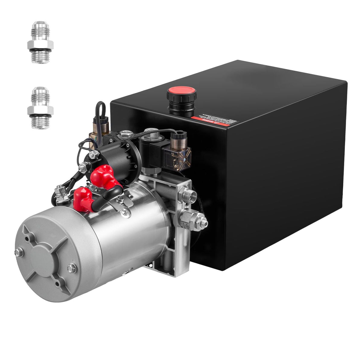 12 Quart Hydraulic Power Unit, Double Acting Dump Trailer Pump, 3200 PSI Max Relief Pressure & 0.91 GPM Flow Rate, DC 12V Hydraulic Pump with Metal Reservoir for Dump Trailer Car Lifting