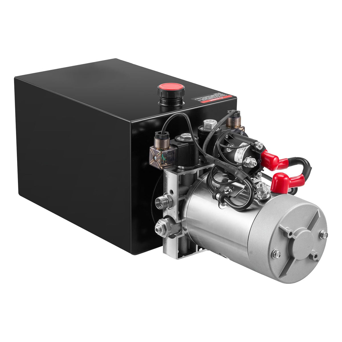 12 Quart Hydraulic Power Unit, Double Acting Dump Trailer Pump, 3200 PSI Max Relief Pressure & 0.91 GPM Flow Rate, DC 12V Hydraulic Pump with Metal Reservoir for Dump Trailer Car Lifting
