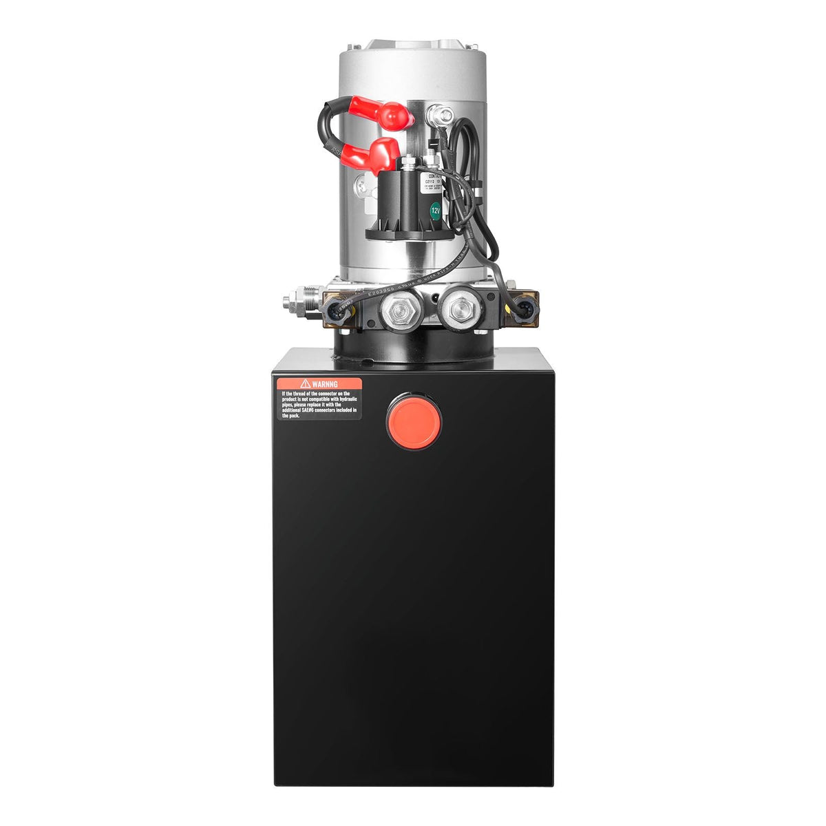 12 Quart Hydraulic Power Unit, Double Acting Dump Trailer Pump, 3200 PSI Max Relief Pressure & 0.91 GPM Flow Rate, DC 12V Hydraulic Pump with Metal Reservoir for Dump Trailer Car Lifting