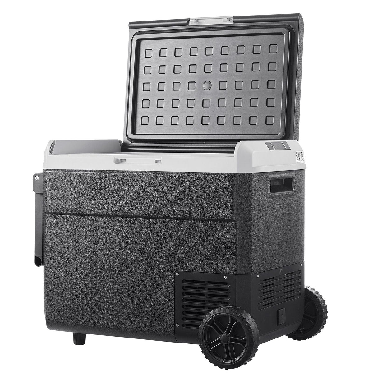 12 Volt Car Refrigerator, 63.4QT/60L Car Fridge, Portable Electric Cooler with Wheels and Handle, -4-68 Fahrenheit, 12/24V DC and 100- 240V AC Compressor Freezer for Outdoor, Camping