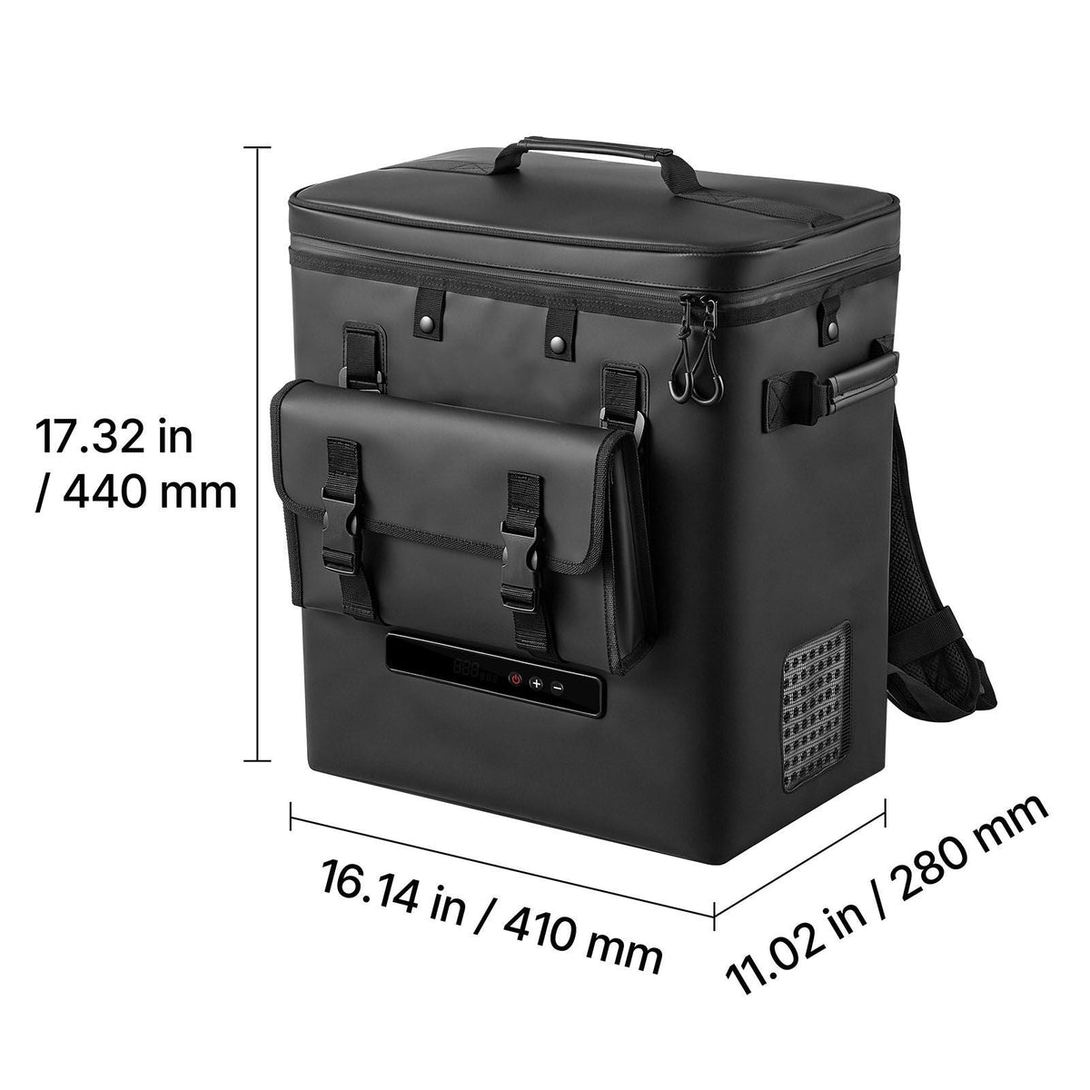 12 Volt Refrigerator, 13.7 QT/ 13L Car Fridge, Portable Electric Freezer Compressor, 12V/24V DC, 21 F to 50 F/ -6C to 10C , for Truck Van RV SUV Boat Travel Camping Road Trips