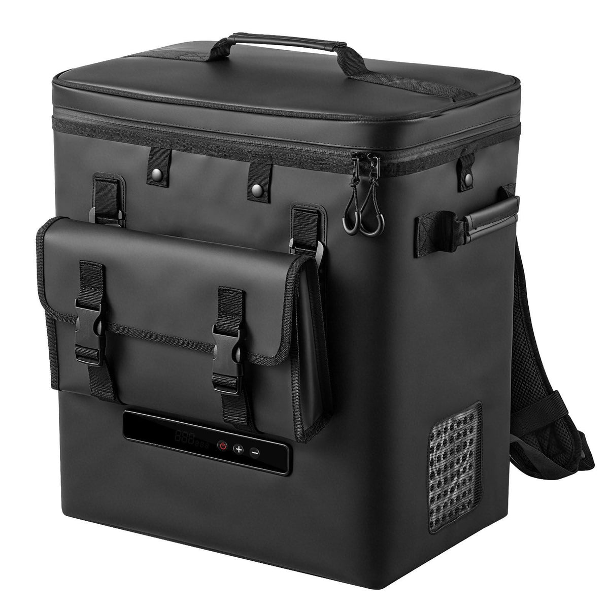 12 Volt Refrigerator, 13.7 QT/ 13L Car Fridge, Portable Electric Freezer Compressor, 12V/24V DC, 21 F to 50 F/ -6C to 10C , for Truck Van RV SUV Boat Travel Camping Road Trips