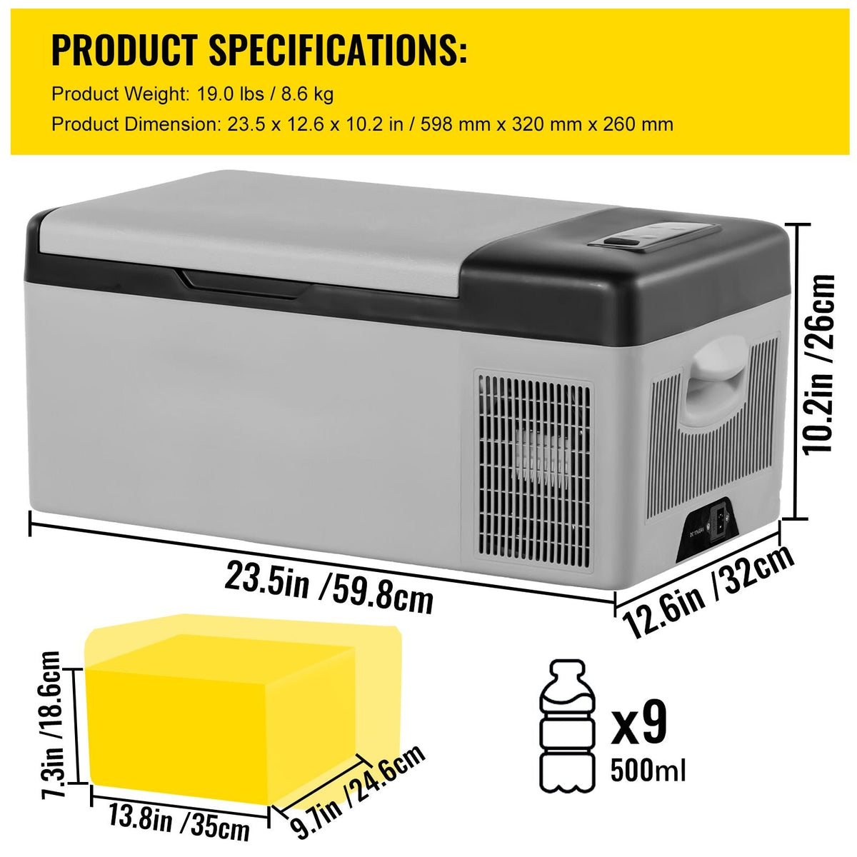 12 Volt Refrigerator 16 Qt, Portable Mini Car Fridge with -4 to 68 F Cooling Range & App Control 12/24V DC & 110-240V AC Electric Compressor Cooler for Truck Vehicle RV Boat Outdoor, Green