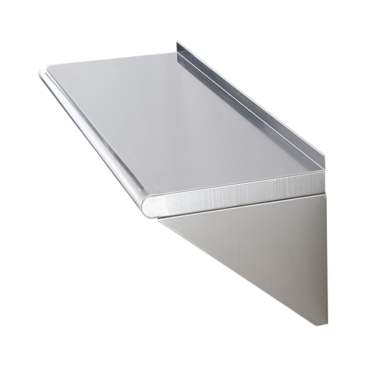 12" x 36" Stainless Steel Shelf, Wall Mounted Floating Shelving with Brackets, 250 lbs Load Capacity Commercial Shelves, Heavy Duty Storage Rack for Restaurant, Kitchen, Bar, Home, and Hotel
