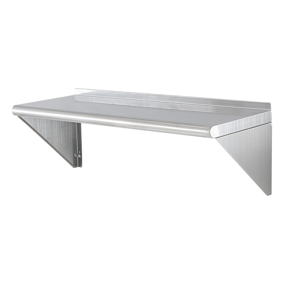 12" x 36" Stainless Steel Shelf, Wall Mounted Floating Shelving with Brackets, 250 lbs Load Capacity Commercial Shelves, Heavy Duty Storage Rack for Restaurant, Kitchen, Bar, Home, and Hotel