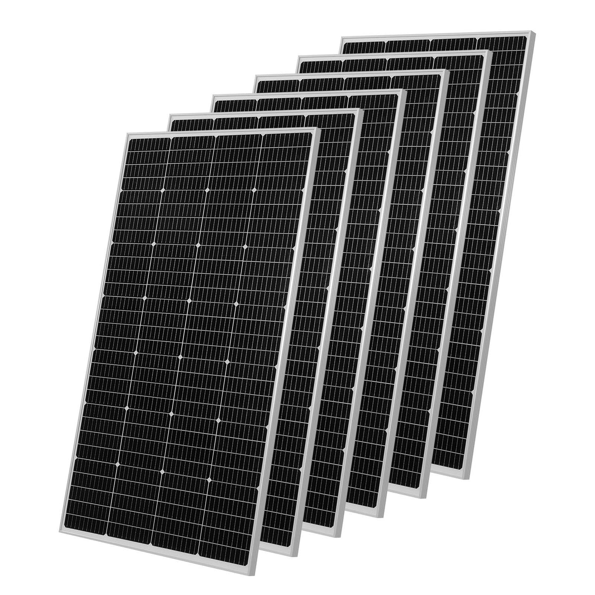 1200W 24V Complete Solar Power Kit, 6*200W Monocrystalline Panels + 25.6V 300Ah LiFePO4 Battery + 60A MPPT Charge Controller + 3KW Power Inverter, High Output Solar Kit for Large House Shed Farm
