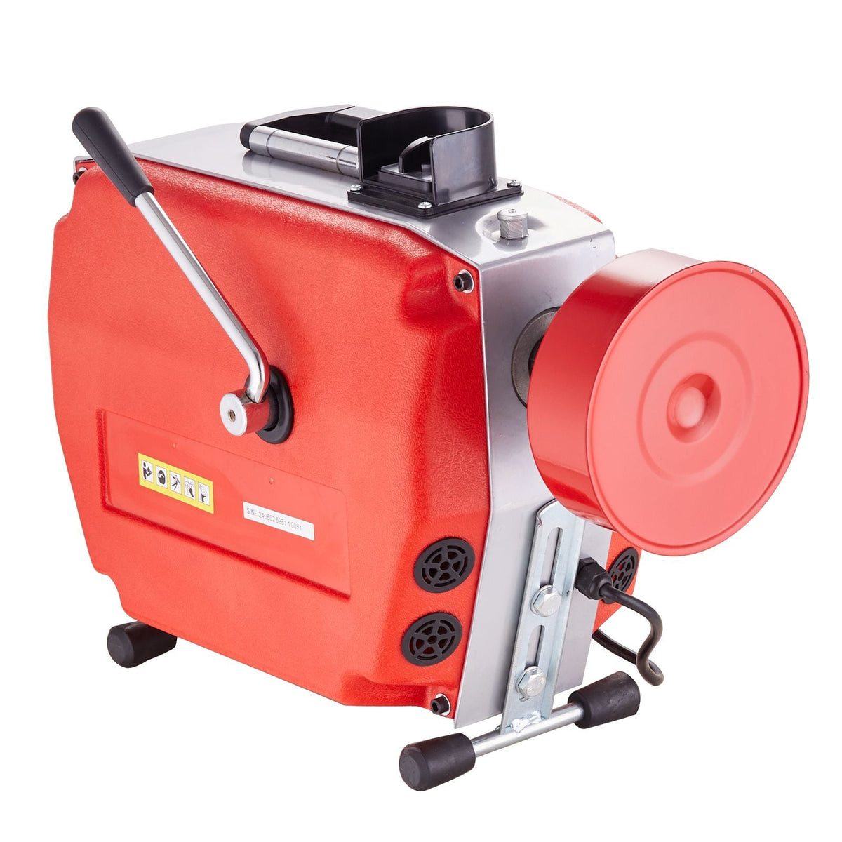 120FT x 7/8 Inch Drain Cleaner Machine, 420W Electric Sewer Snake Auger Manual Feed - with 6 Cutters, 2 Steel Cables (120' x 7/8" and 18' x 3/8") & CW/CCW Control for 1.9" to 6" Pipes