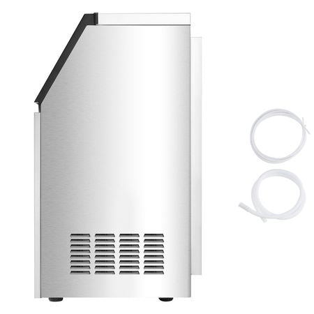120lbs/24H Commercial Ice Maker, 36 Ice Cubes in 15 Minutes, Freestanding Ice Maker Machine with 28lbs Large Storage Capacity for Bar Office Restaurant, with LED Digital Display & Self-Cleaning