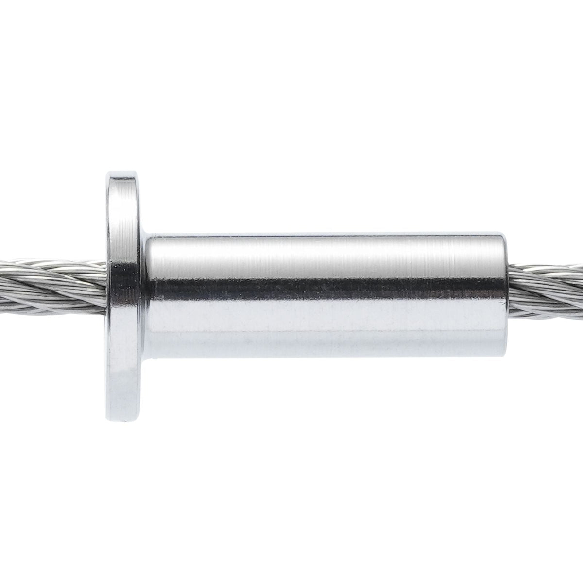 121 Pack T316 Stainless Steel Protector Sleeves for 1/8" Wire Rope Cable Railing, DIY Balustrade T316 Marine Grade, Come with A Free Drill Bit, Silver