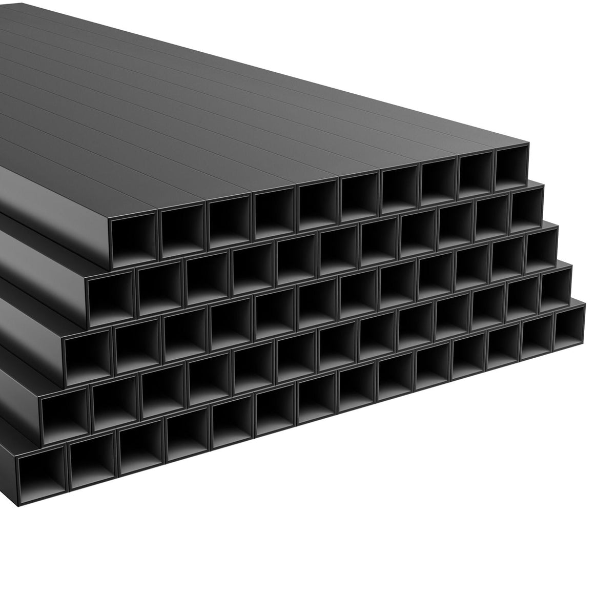 125 Pack Deck Balusters, 3/4 in Square x 26 in Long Aluminum Railing Spindles, Hollow Metal Decking Stair Balusters with Connectors, Screws, for Deck, Porch & Staircase Railing Fence, Black