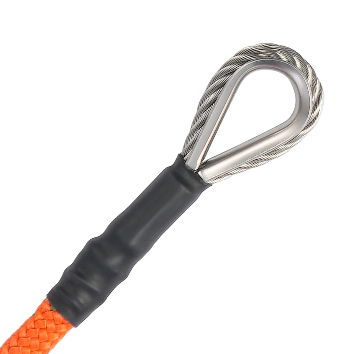 12.7mm Steel Core Flipline, 16ft(4.8m)Arborist Flipline for Tree Climbing with Alloy Steel Snap Hook & Aluminum Alloy Carabiner, 30KN Breaking Tension for Fall Protection, Tree Climber