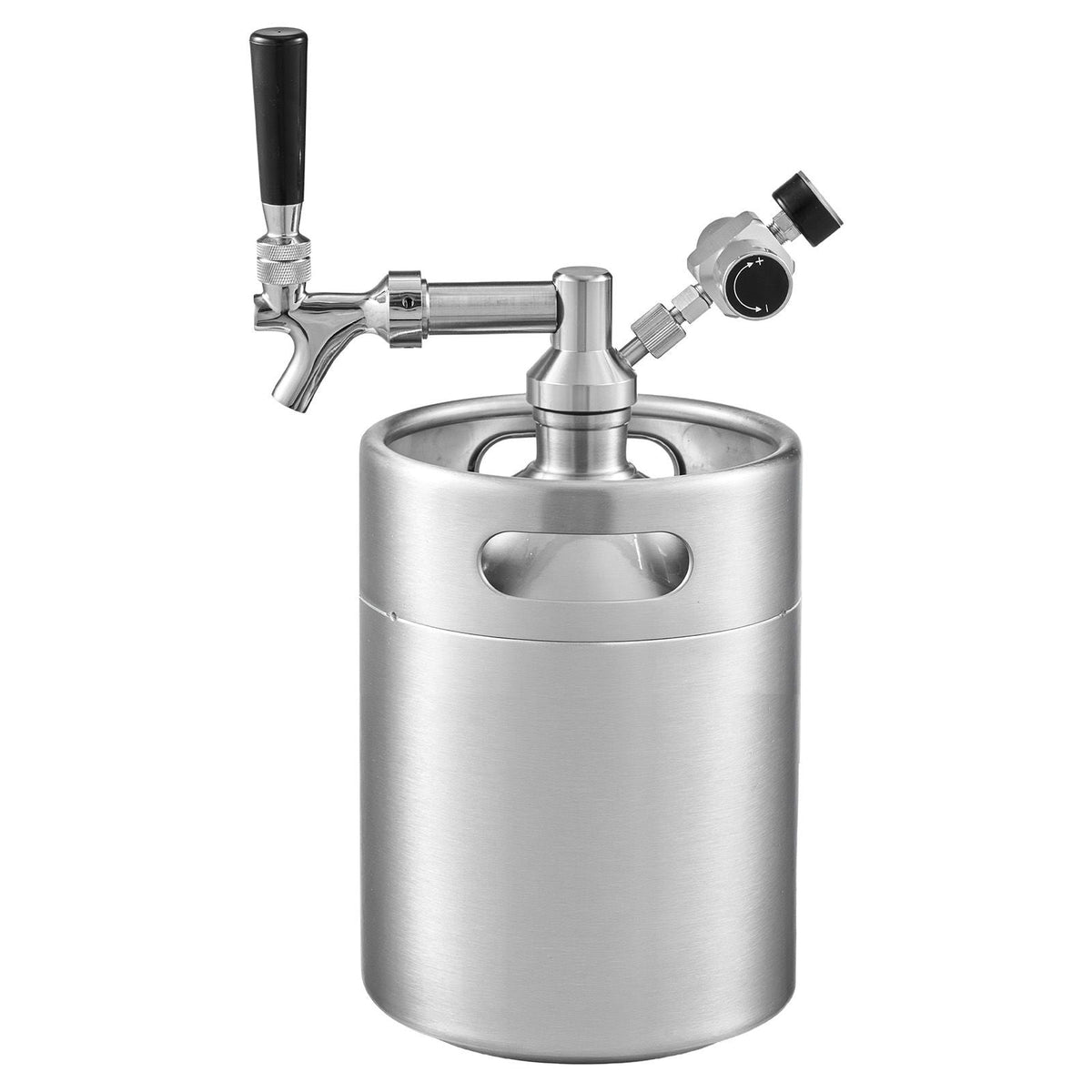 128oz Mini Keg, Pressurized Growler Tap System, 304 Stainless Steel Beer Kit, with Co2 Regulator, Self-Closing Faucet, Keeps Fresh and Carbonation for Homebrew, Craft and Draft Beer