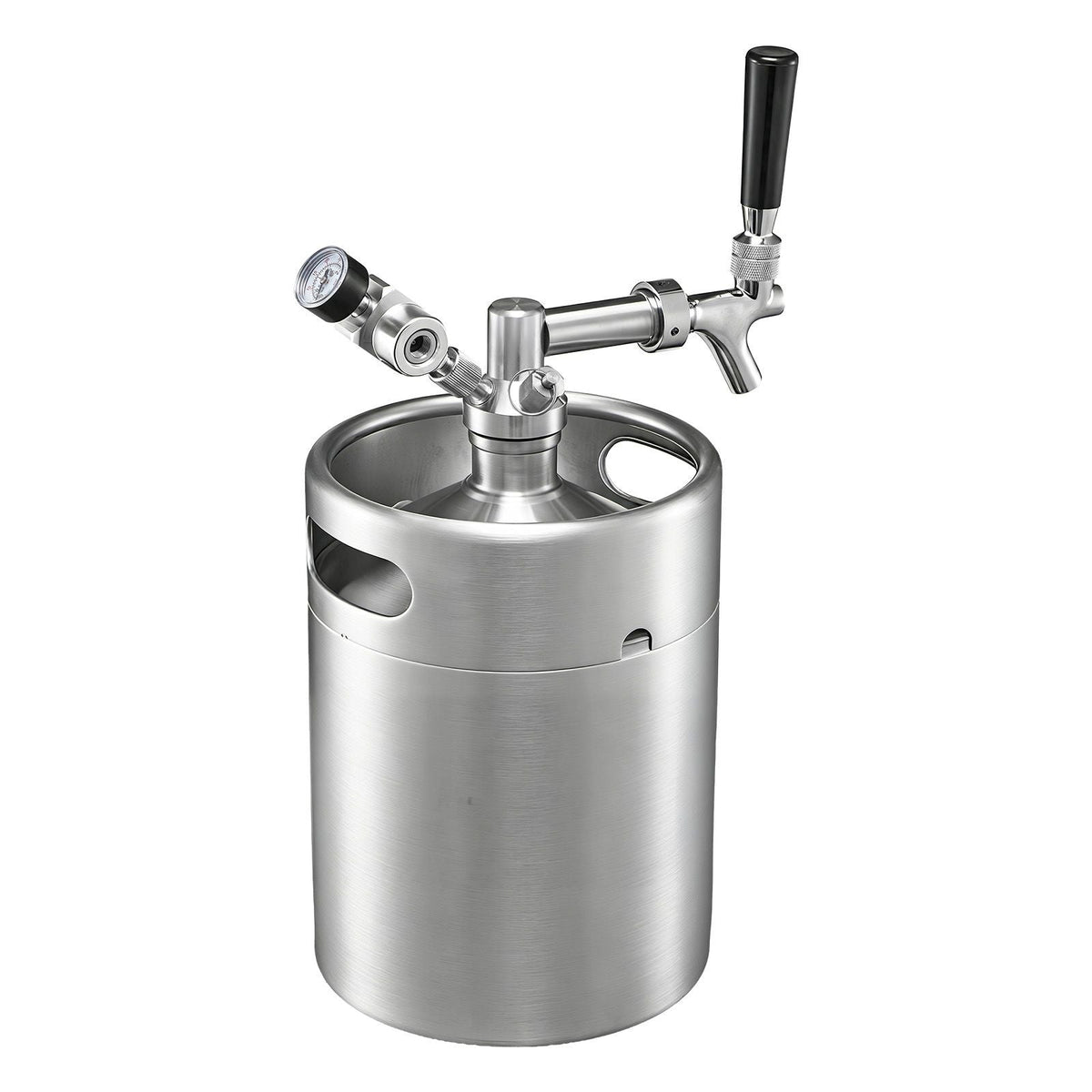 128oz Mini Keg, Pressurized Growler Tap System, 304 Stainless Steel Beer Kit, with Co2 Regulator, Self-Closing Faucet, Keeps Fresh and Carbonation for Homebrew, Craft and Draft Beer