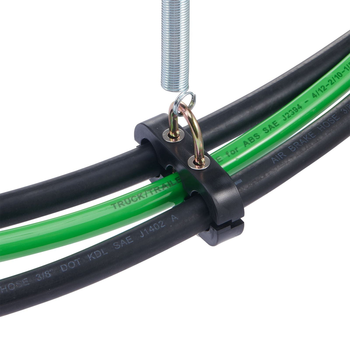 12FT Semi Truck Air Lines Kit, 3-in-1 Air Hoses & ABS Power Line for Semi Truck Trailer Tractor, 7-Way Plug Electrical Cord Cable and Rubber Air Lines Hose Assembly Kit with Hook & Teflon Tape