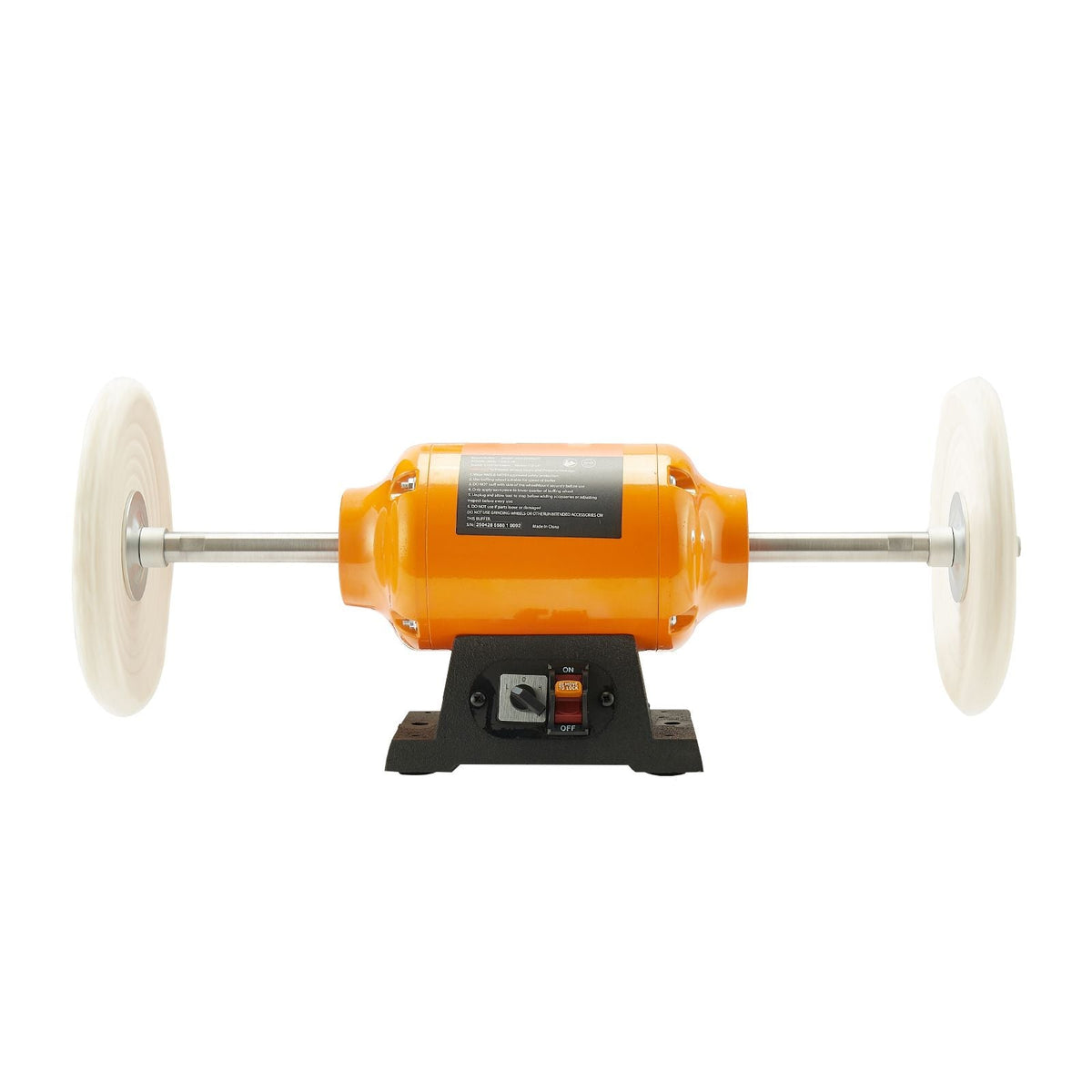 1/2HP Bench Buffer Polisher, 8-inch Bench Polishing Buffing Machine, 1725RPM/3450RPM Dual Speed Benchtop Polisher with 2PCS Cotton Wheels & Cast Iron Base for Metal, Jewelry, Wood Polishing