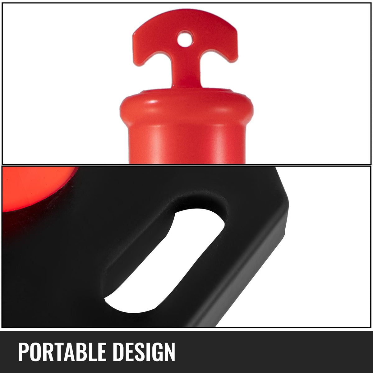 12Pack Traffic Delineator Posts 44 Inch Height, Channelizer Cones Post Kit 10 inch Reflective Band, Delineators Post with Rubber Base 16 inch for Construction Sites, Facility Management etc.