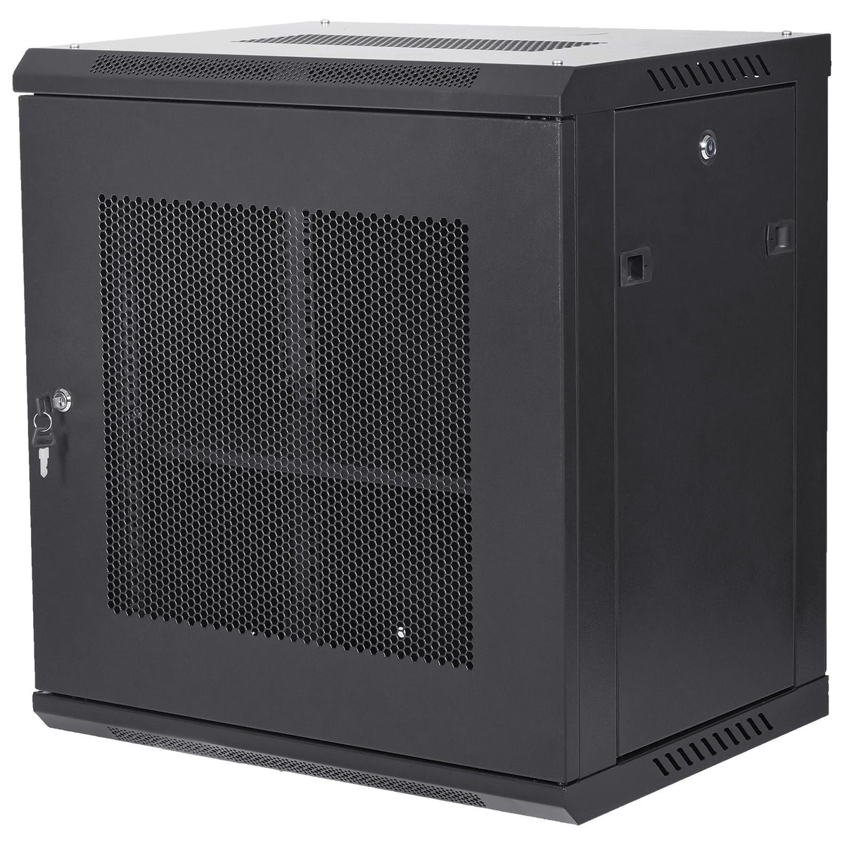 12U Wall Mount Server Cabinet, 15.5'' Depth, Network Rack Enclosure, Supports up to 200 lbs, Secure Locking System, Ideal for IT Hardware, Audio/Video Components