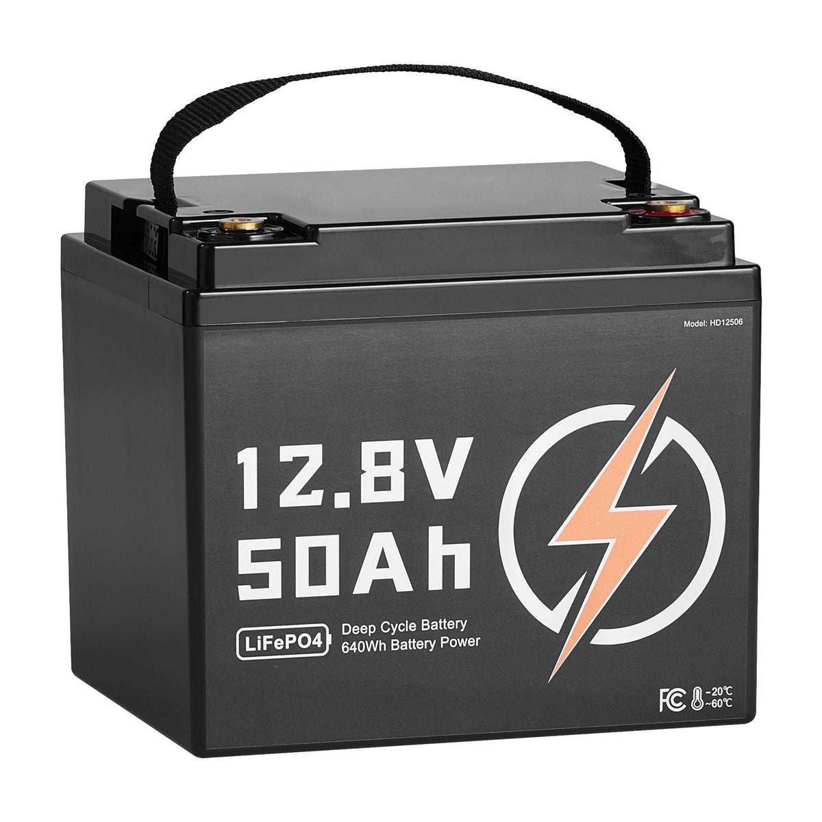 12V 50Ah LiFePO4 Battery, Up to 15000 Cycles, Deep Cycle Lithium Iron Phosphate Battery with Built-in BMS, Low Temperature Protection, 10 Years Lifetime, for Solar Off-Grid Home Energy Storage