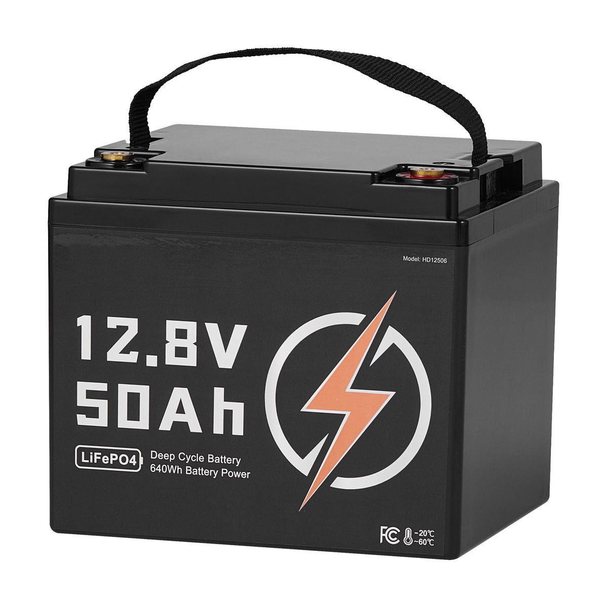12V 50Ah LiFePO4 Battery, Up to 15000 Cycles, Deep Cycle Lithium Iron Phosphate Battery with Built-in BMS, Low Temperature Protection, 10 Years Lifetime, for Solar Off-Grid Home Energy Storage