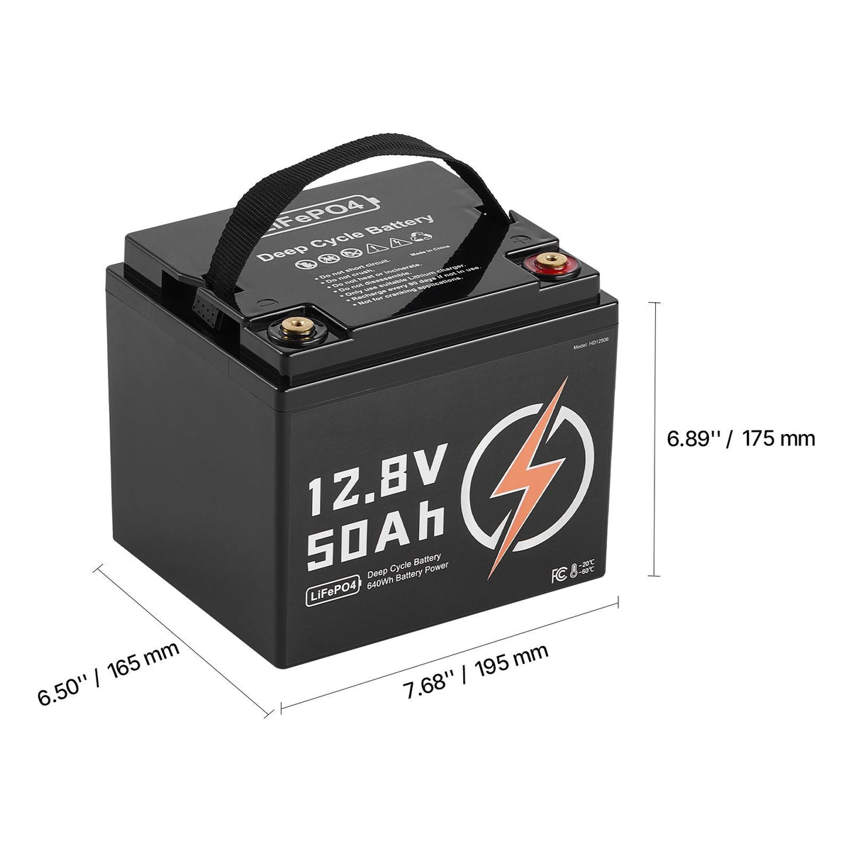 12V 50Ah LiFePO4 Battery, Up to 15000 Cycles, Deep Cycle Lithium Iron Phosphate Battery with Built-in BMS, Low Temperature Protection, 10 Years Lifetime, for Solar Off-Grid Home Energy Storage