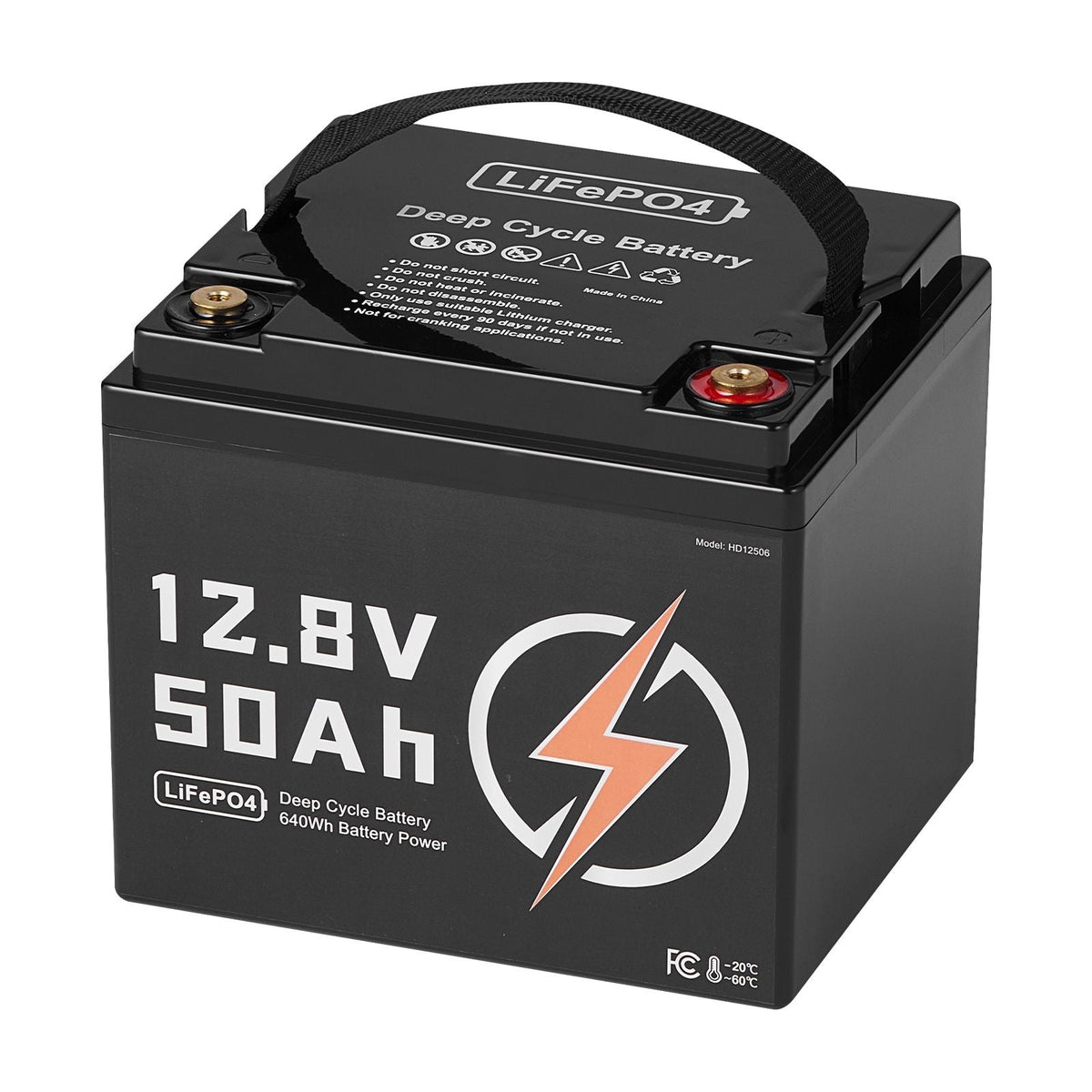 12V 50Ah LiFePO4 Battery, Up to 15000 Cycles, Deep Cycle Lithium Iron Phosphate Battery with Built-in BMS, Low Temperature Protection, 10 Years Lifetime, for Solar Off-Grid Home Energy Storage