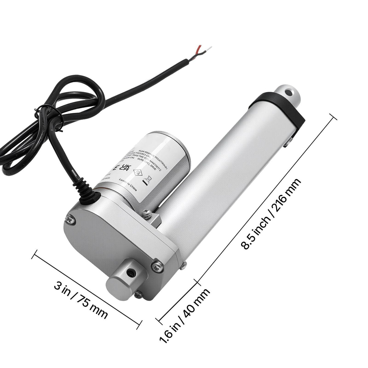 12V Linear Actuator, 4 Inch High Speed 0.6"/s Linear Motion Actuator, 225lbs/1000N with IP54 Protection & Mounting Bracket for Lift Desk, Recliner Chairs, Window Door Opener