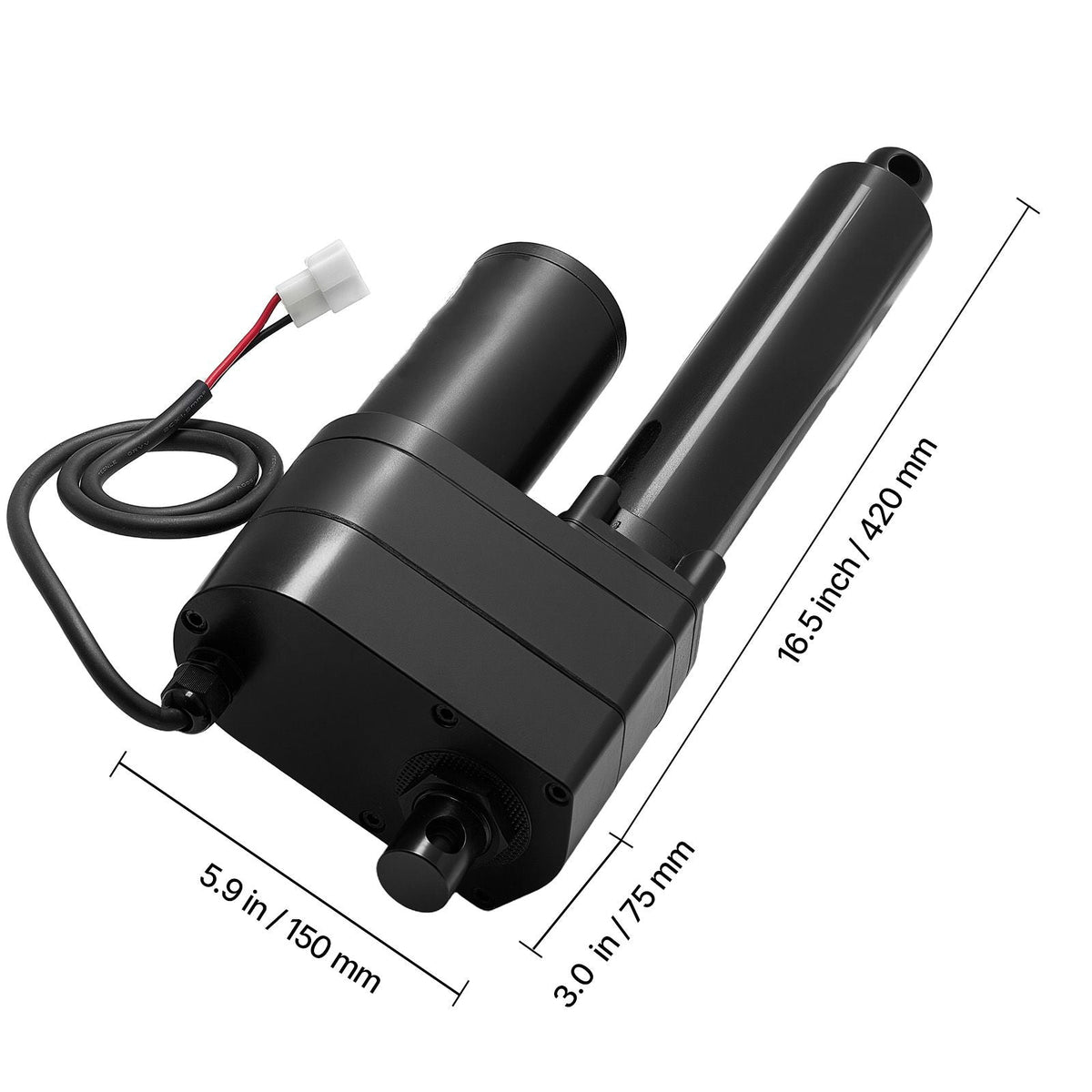 12V Linear Actuator, 6 Inch Ultra Heavy-Duty 2023lbs/9000N Linear Motion Actuator, IP65 Waterproof 0.2"/s with Mounting Brackets for Industrial Machinery Vessels, Heavy Lifting Systems