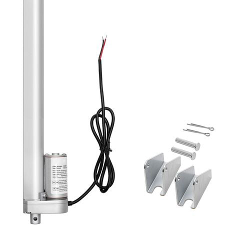 12V Linear Actuator, 9.84 Inch High Speed 0.6"/s Linear Motion Actuator, 225lbs/1000N with IP54 Protection & Mounting Bracket for Lift Desk, Recliner Chairs, Window Door Opener
