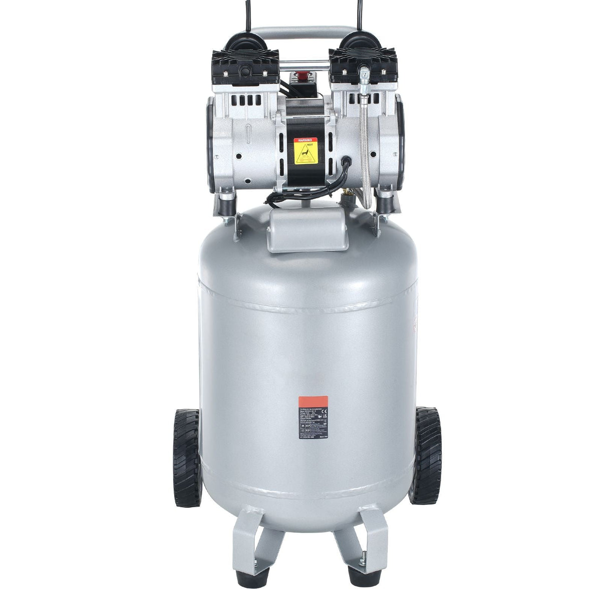 13 Gallon Air Compressor, 2HP 4.6 SCFM@90PSI Oil Free Air Compressor Tank, 66dB Ultra-Quiet Compressor for Tire Inflation, Auto Repair, Woodwork Nailing, Spray Painting (125PSI Max Pressure)