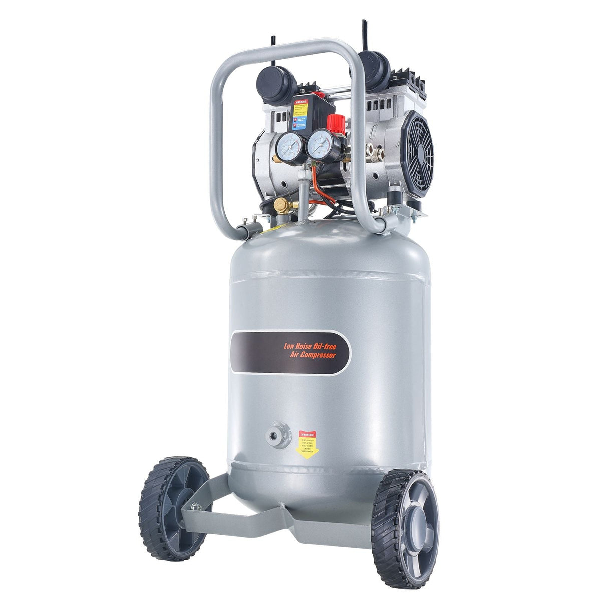 13 Gallon Air Compressor, 2HP 4.6 SCFM@90PSI Oil Free Air Compressor Tank, 66dB Ultra-Quiet Compressor for Tire Inflation, Auto Repair, Woodwork Nailing, Spray Painting (125PSI Max Pressure)