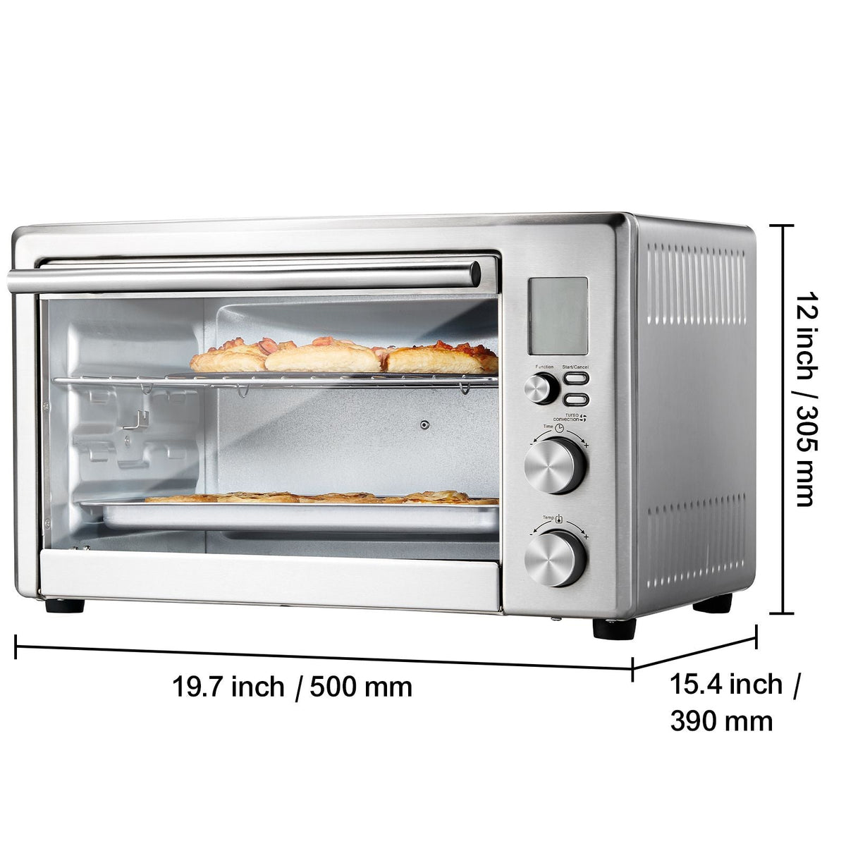 13-IN-1 Air Fryer Toaster Oven, 28L/29.6Qt Convection Oven, 1800W 2-Tier Toaster Ovens Countertop Combo with Wire Racks, Pizza Pan, Gloves, Home and Commercial Use