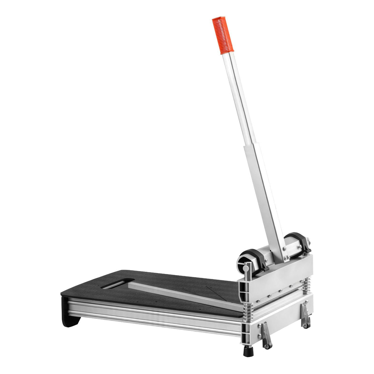 13 inch Vinyl Floor Cutter, 12mm Thick Laminate Flooring Cutter with 15°/30°/45° Adjustable Angle Settings, Flexible Wheels, Telescoping Handle, Certain Engineered Wood, LVT, VCT, SPC, LVP, WPC