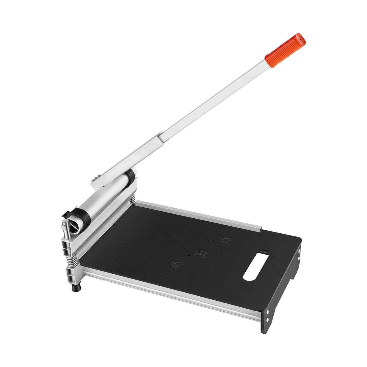 13 inch Vinyl Floor Cutter, 12mm Thick Laminate Flooring Cutter with 15°/30°/45° Adjustable Angle Settings, Flexible Wheels, Telescoping Handle, Certain Engineered Wood, LVT, VCT, SPC, LVP, WPC