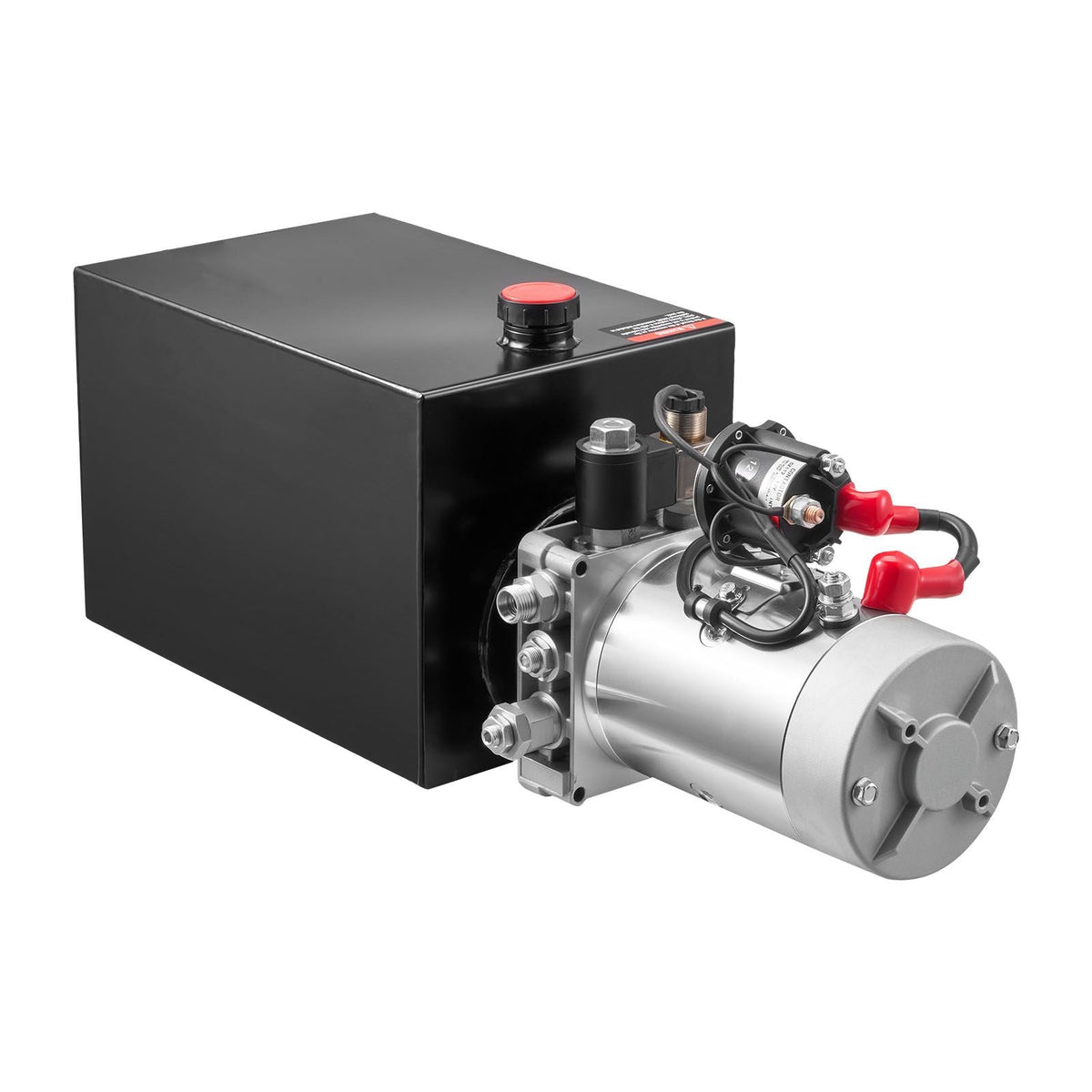 13 Quart Hydraulic Power Unit, Single Acting Dump Trailer Pump, 3200 PSI Max Relief Pressure & 0.91 GPM Flow Rate, DC 12V Hydraulic Pump with Metal Reservoir for Dump Trailer Car Lifting